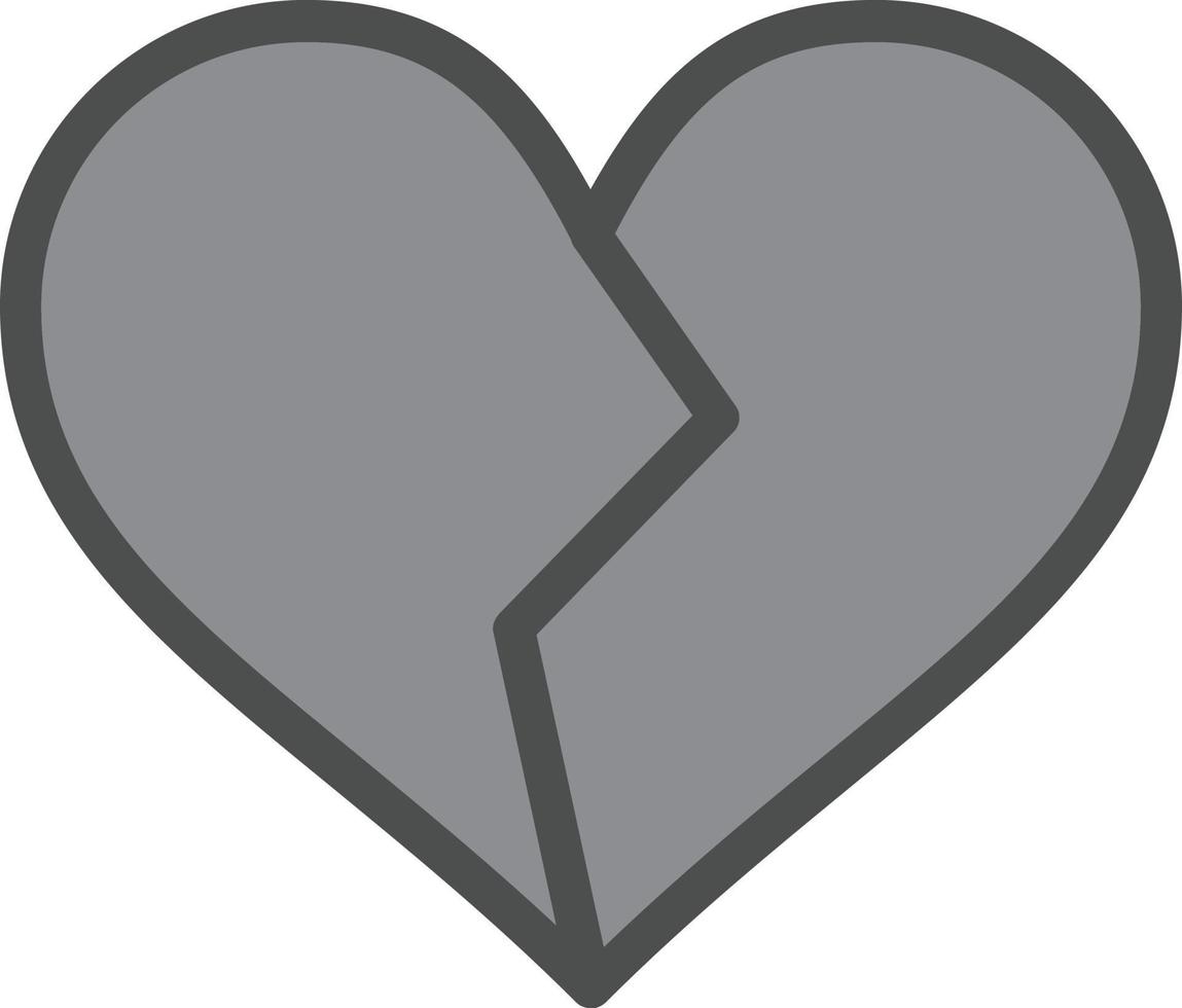 Heart Broken Vector Icon Design