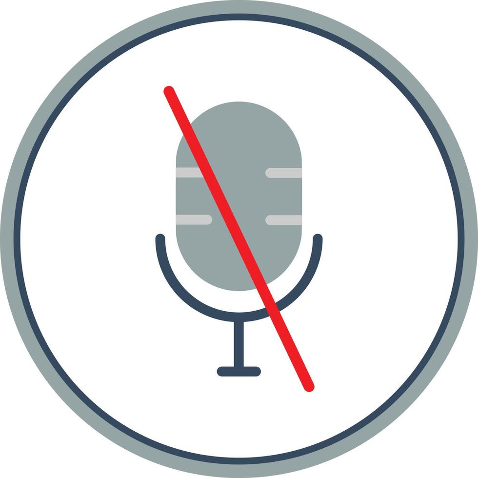 Microphone Alt Slash Vector Icon Design
