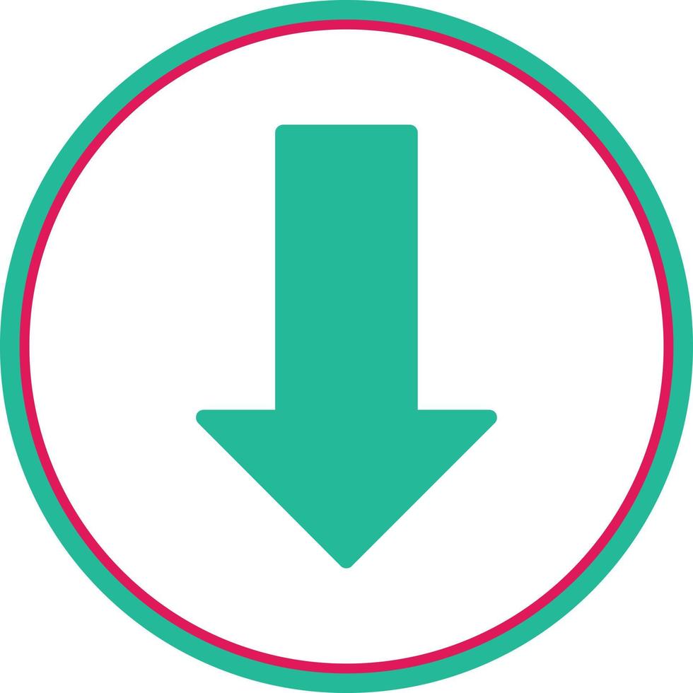 Long Arrow Alt Down Vector Icon Design