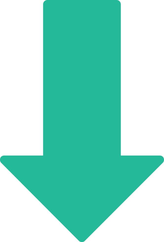 Long Arrow Alt Down Vector Icon Design