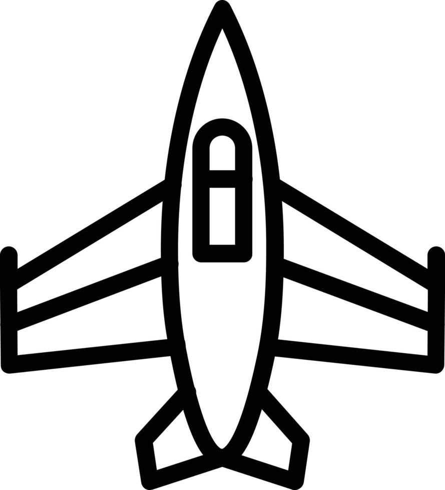 Fighter Jet Vector Icon Design