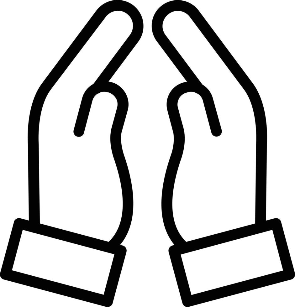 Praying Hands Vector Icon Design
