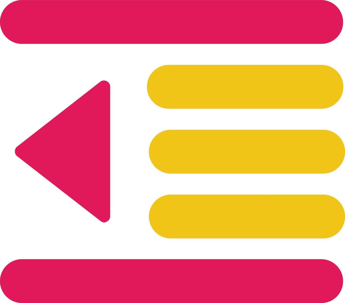 Outdent Vector Icon Design