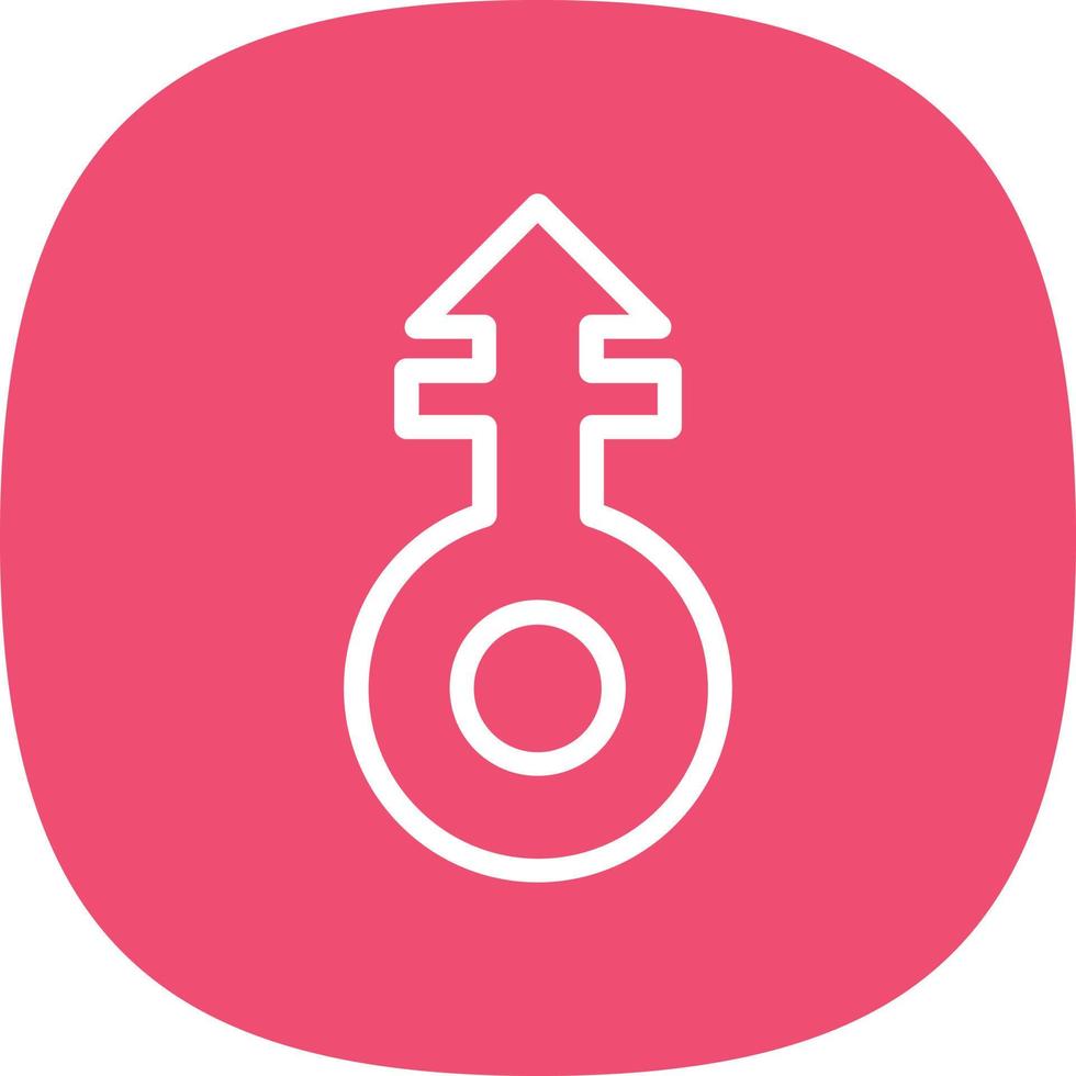 Mars Stroke V Vector Icon Design
