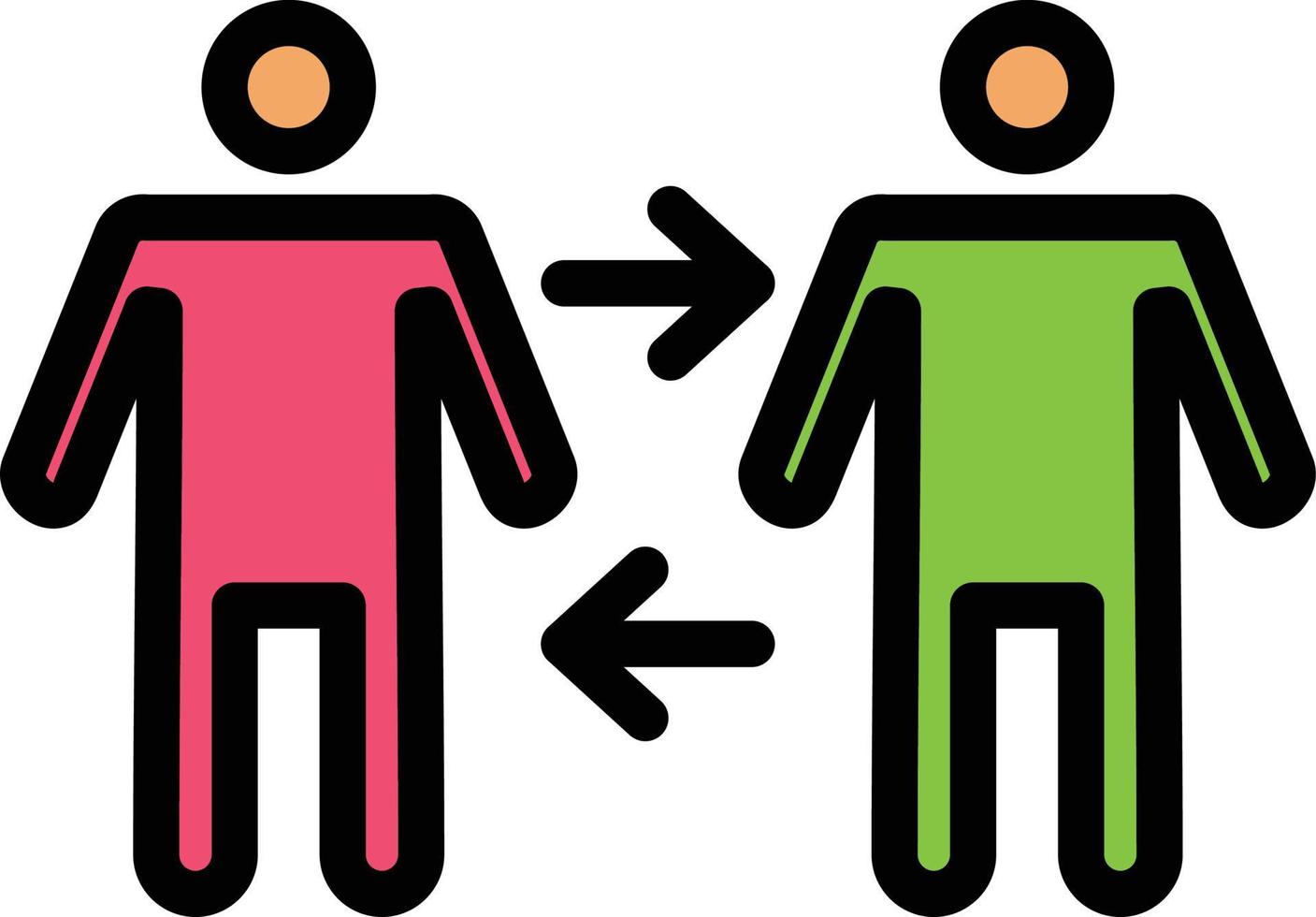 People Arrows Vector Icon Design