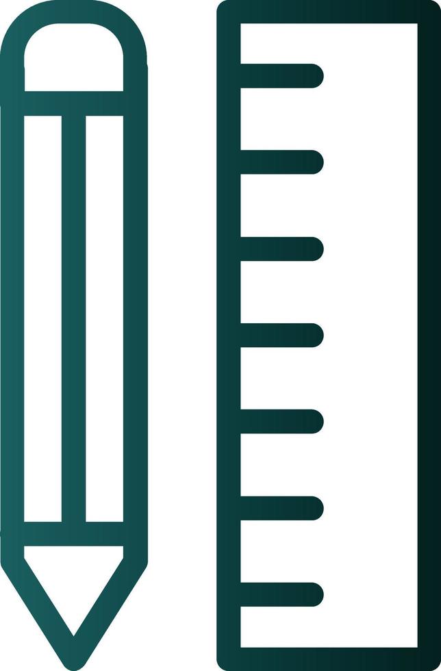 Pencil Ruler Vector Icon Design