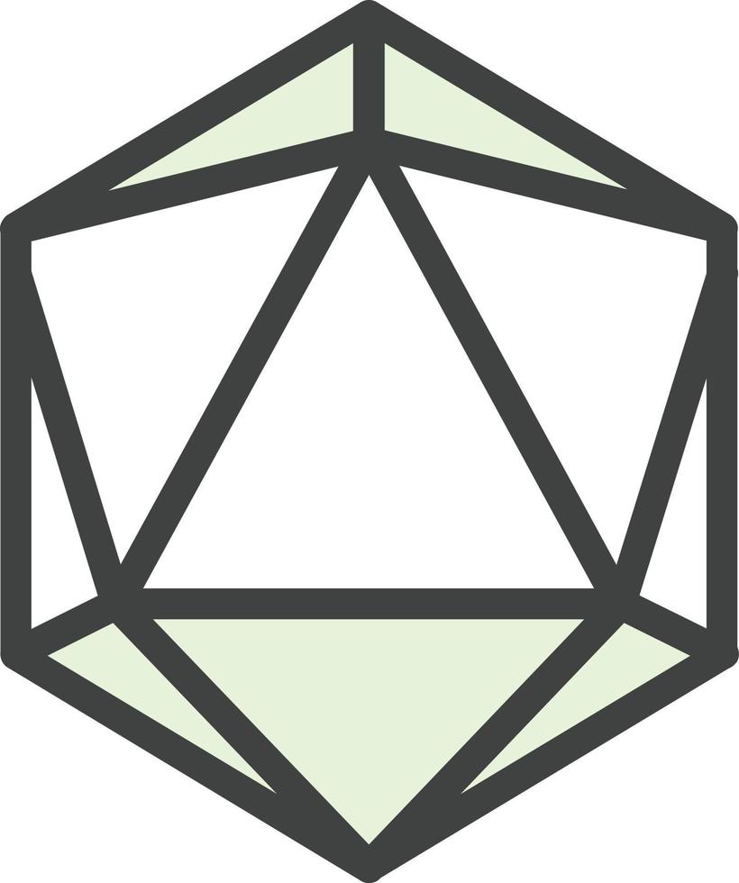 Dice D20 Vector Icon Design