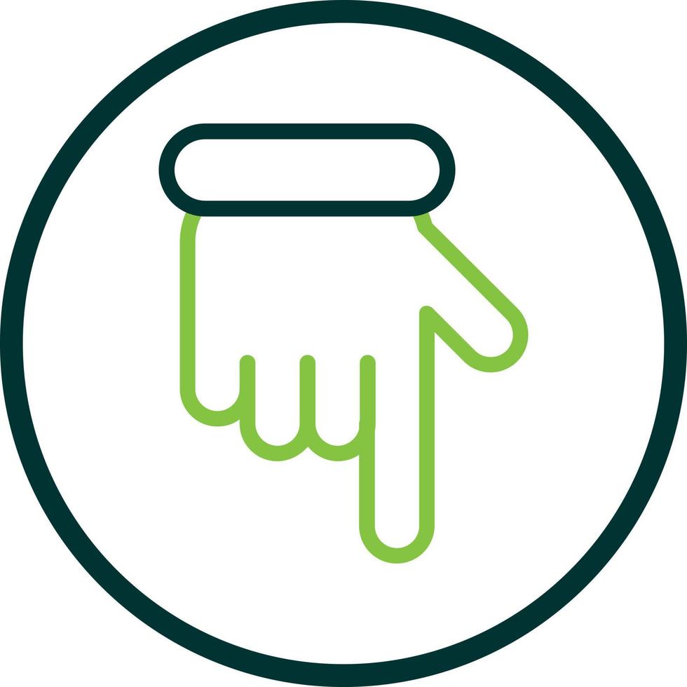 Hand Point Down Vector Icon Design