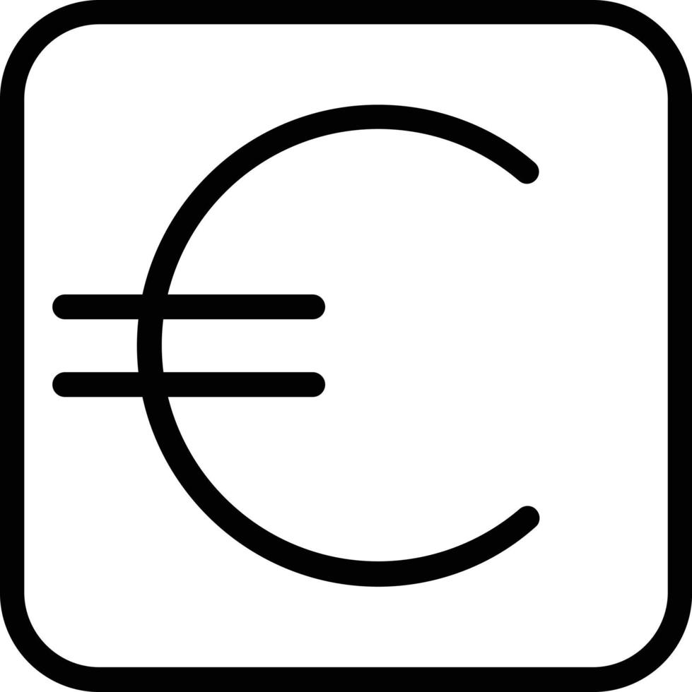 Euro Sign Vector Icon Design