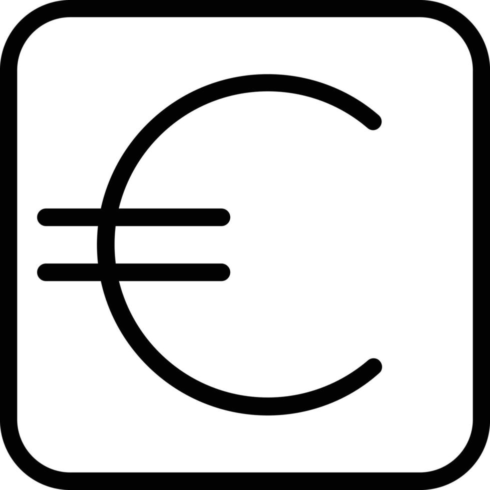 diseño de icono de vector de signo de euro