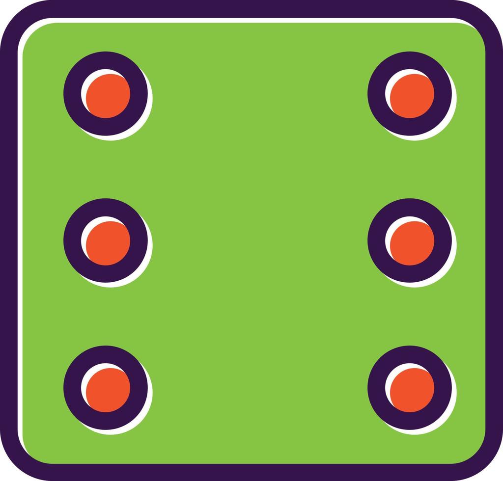 Dice Six Vector Icon Design