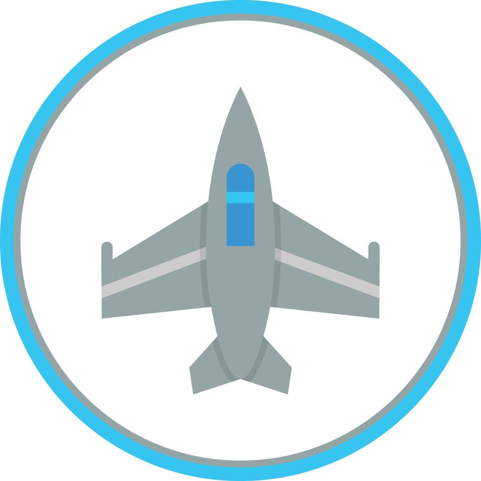 Fighter Jet Vector Icon Design