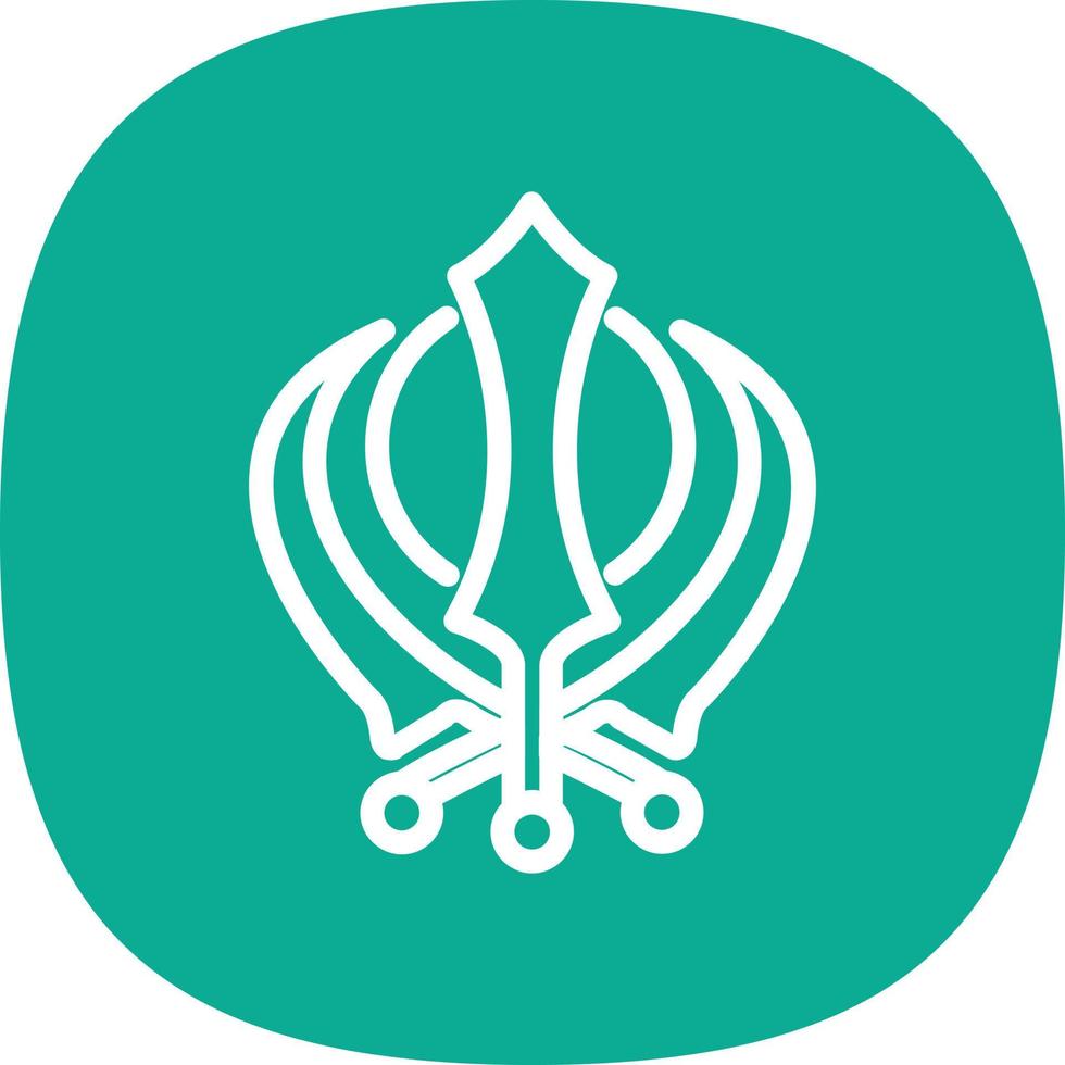 Khanda Vector Icon Design