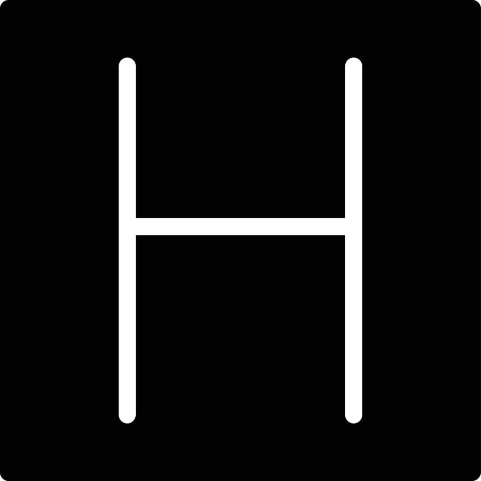 H Square Vector Icon Design