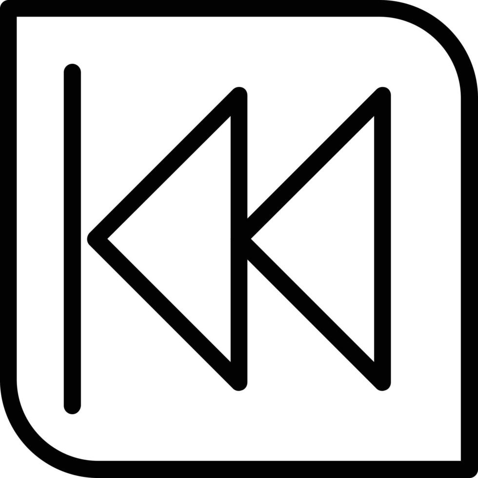 Backward Vector Icon Design