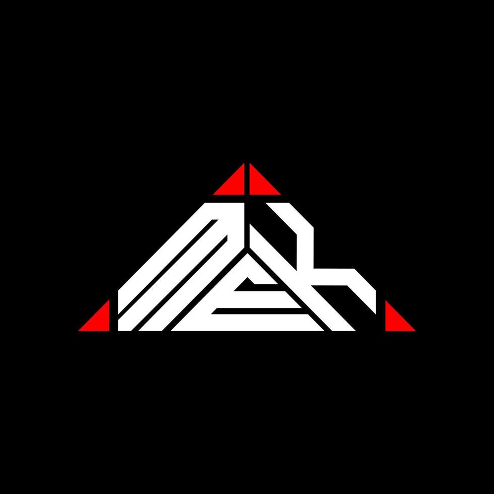 MEK letter logo creative design with vector graphic, MEK simple and modern logo.