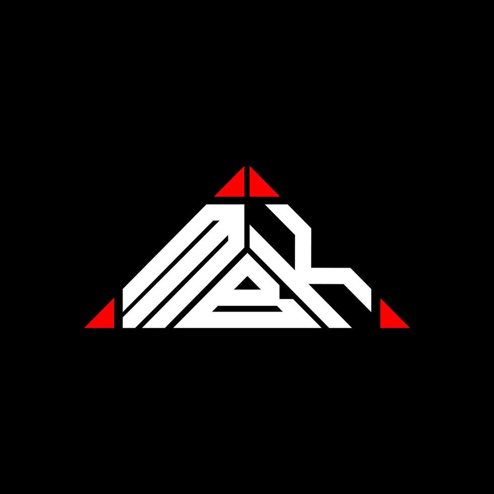 MBK letter logo creative design with vector graphic, MBK simple and modern logo.