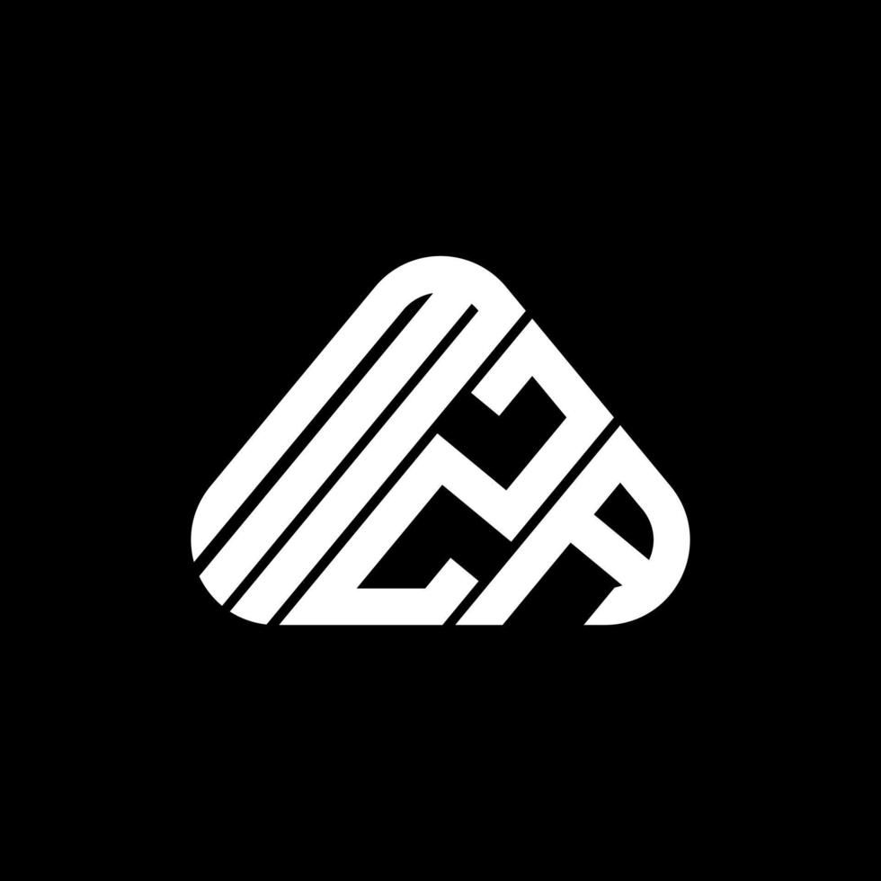 Diseño creativo del logotipo de la letra mza con gráfico vectorial, logotipo simple y moderno de mza. vector