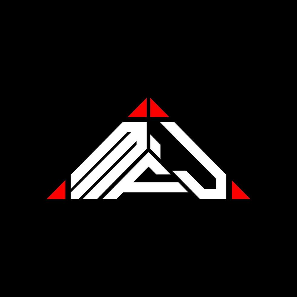 MFJ letter logo creative design with vector graphic, MFJ simple and modern logo.