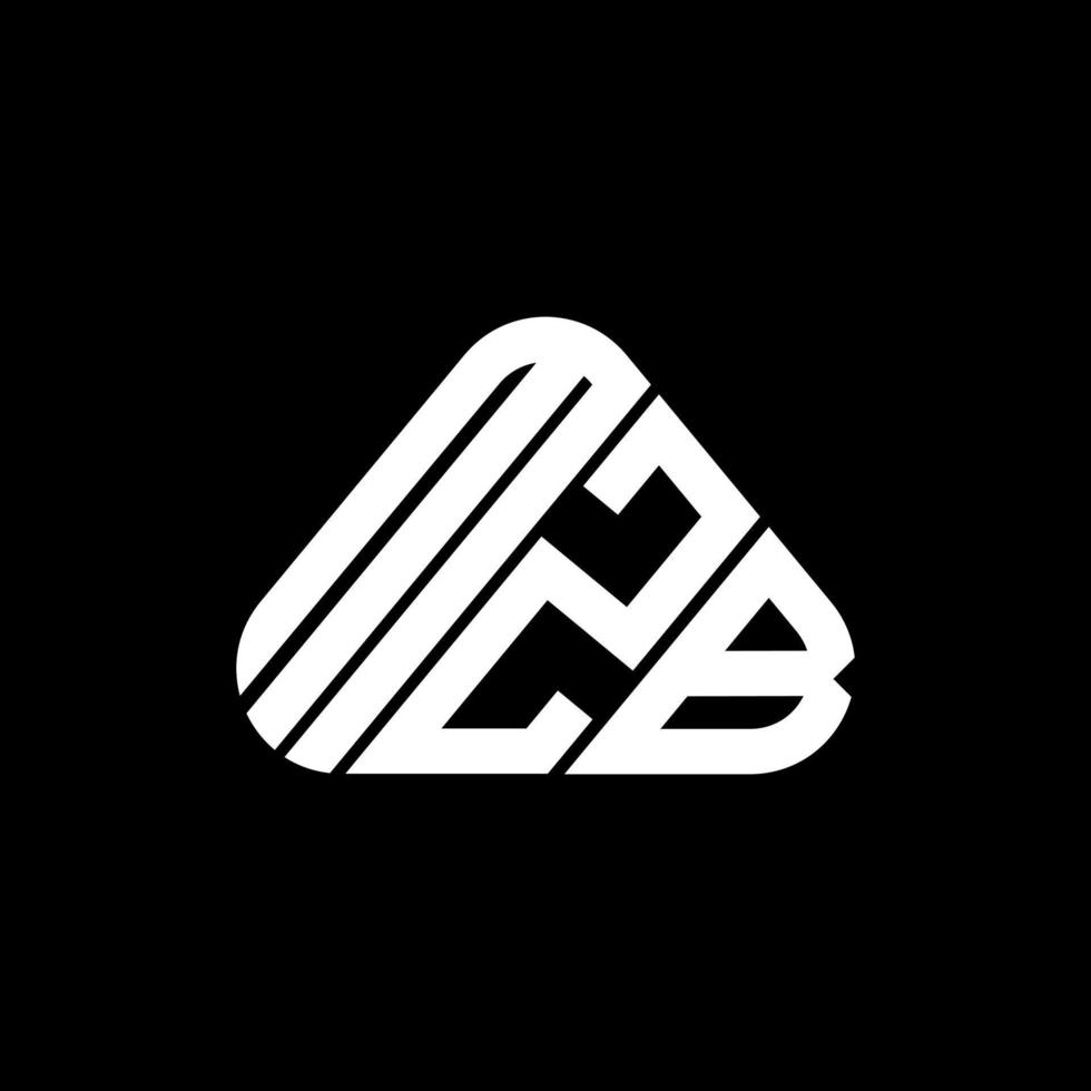 Diseño creativo del logotipo de la letra mzb con gráfico vectorial, logotipo simple y moderno de mzb. vector