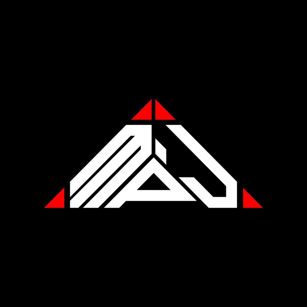 MPJ letter logo creative design with vector graphic, MPJ simple and modern logo.