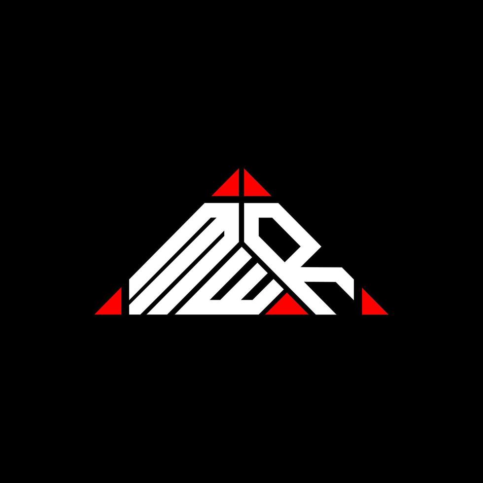 MWR letter logo creative design with vector graphic, MWR simple and modern logo.