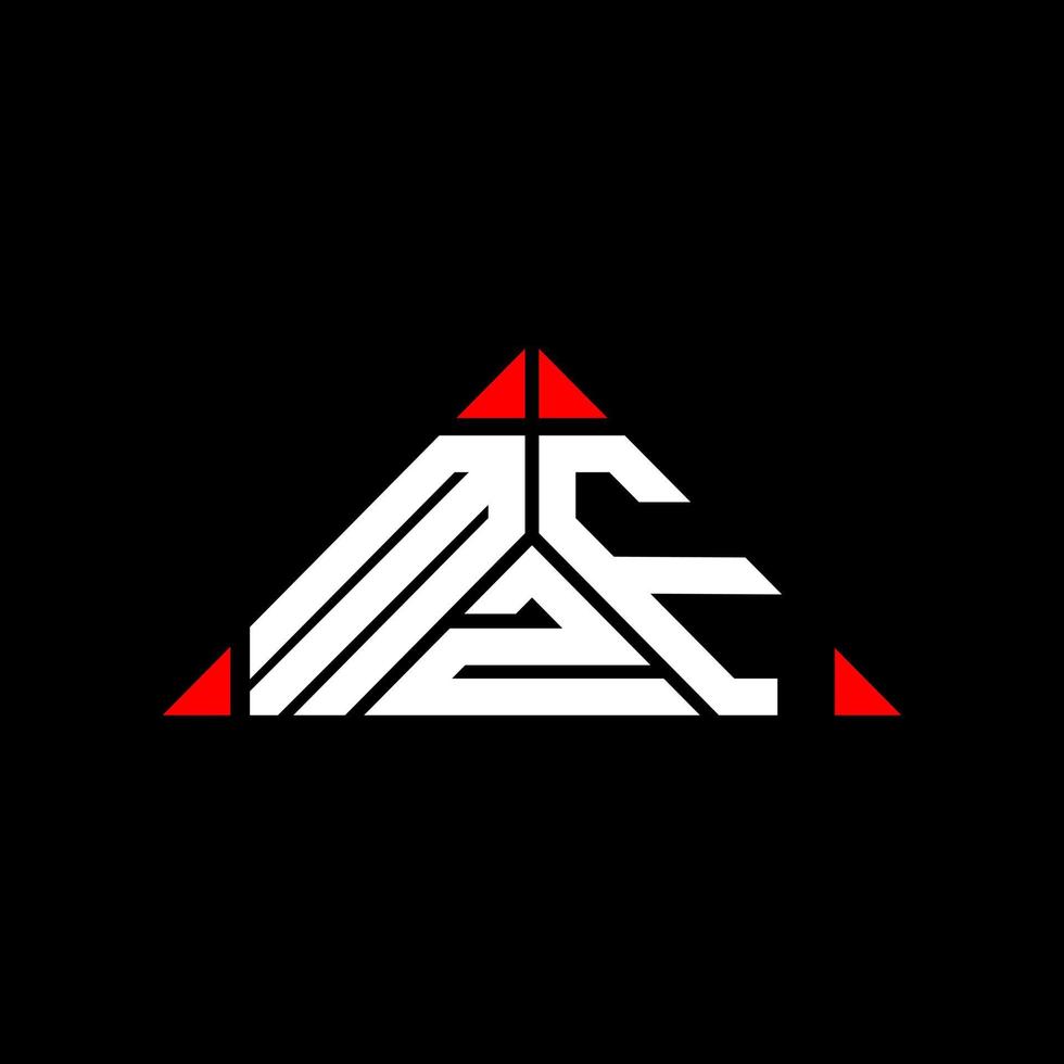 MZF letter logo creative design with vector graphic, MZF simple and modern logo.