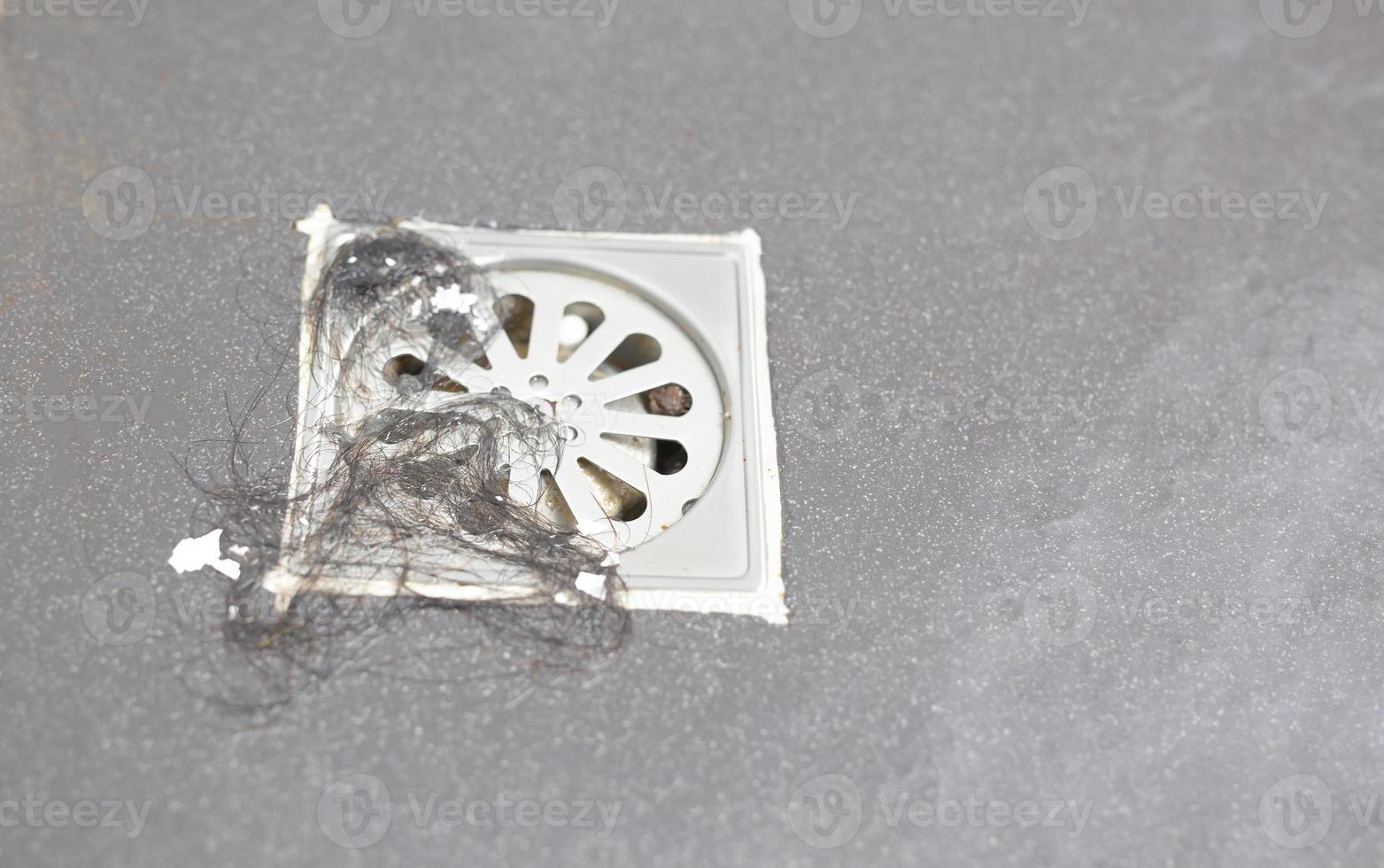 Floor drain To filter waste in the bathroom photo