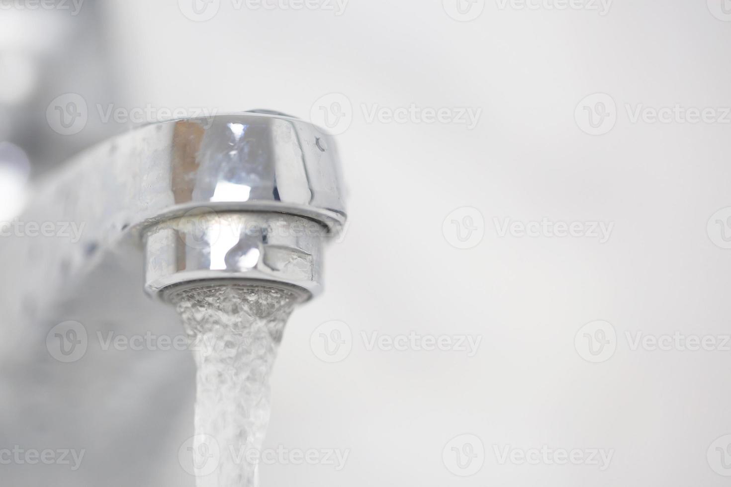 White background household faucet and bathroom photo