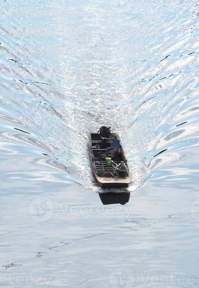 Small and old long tailed boat. photo