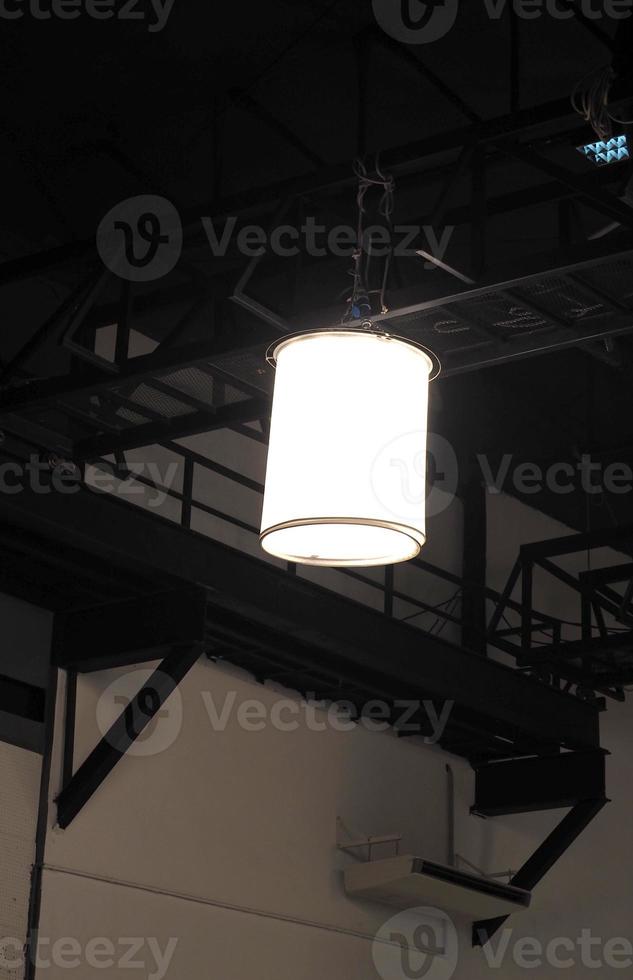 Studio Hanging Light Tent equipment or big lamp for movie shooting and flare of light in camera. photo