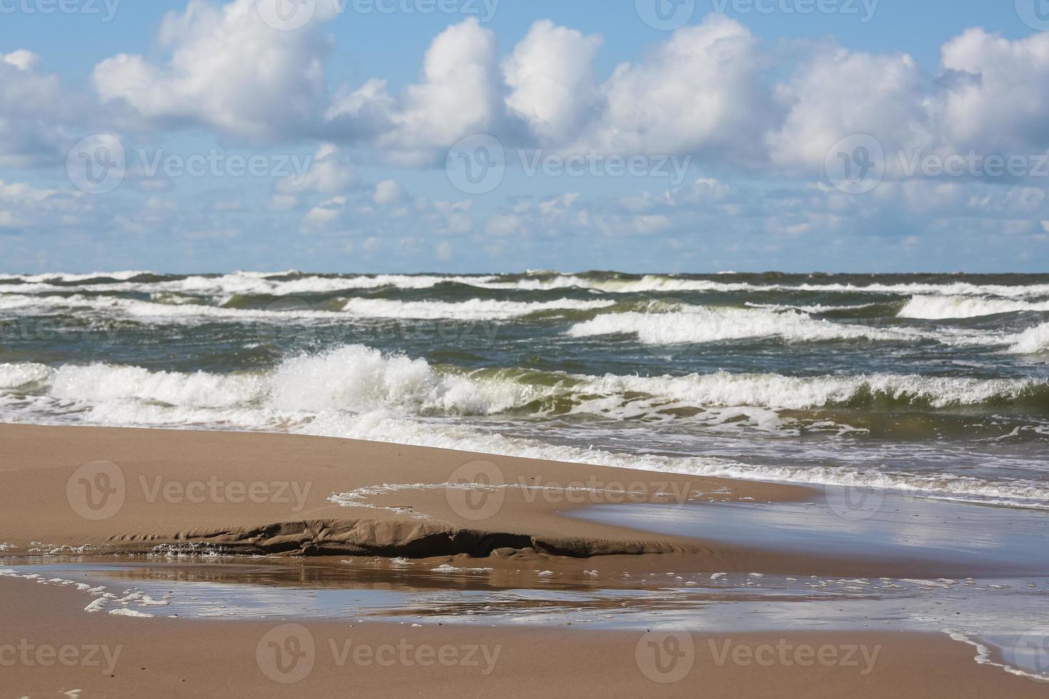 Cloudy Sea Views of The Baltic Sea at Sunrise photo