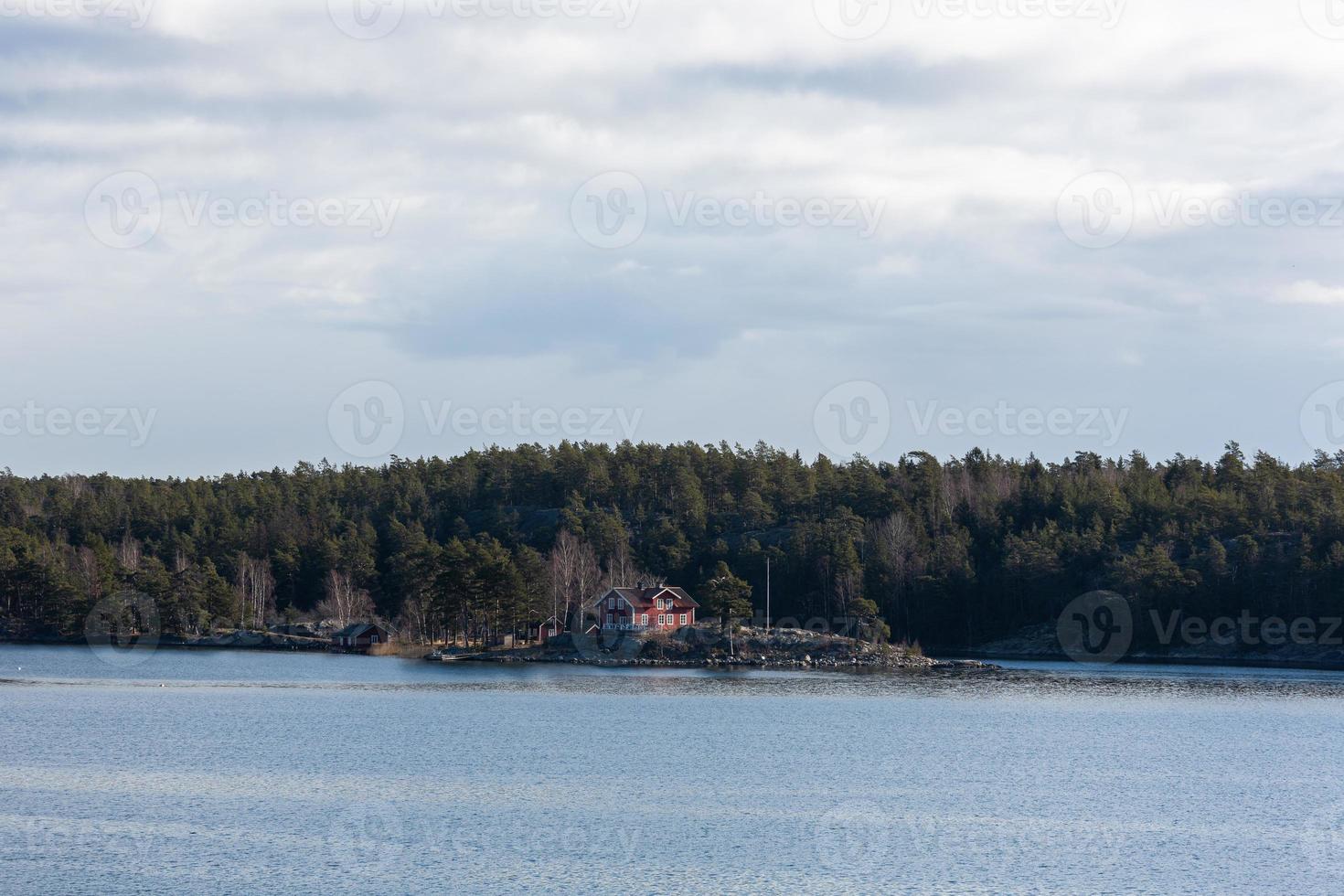 paisajes marinos nublados en el mar báltico foto