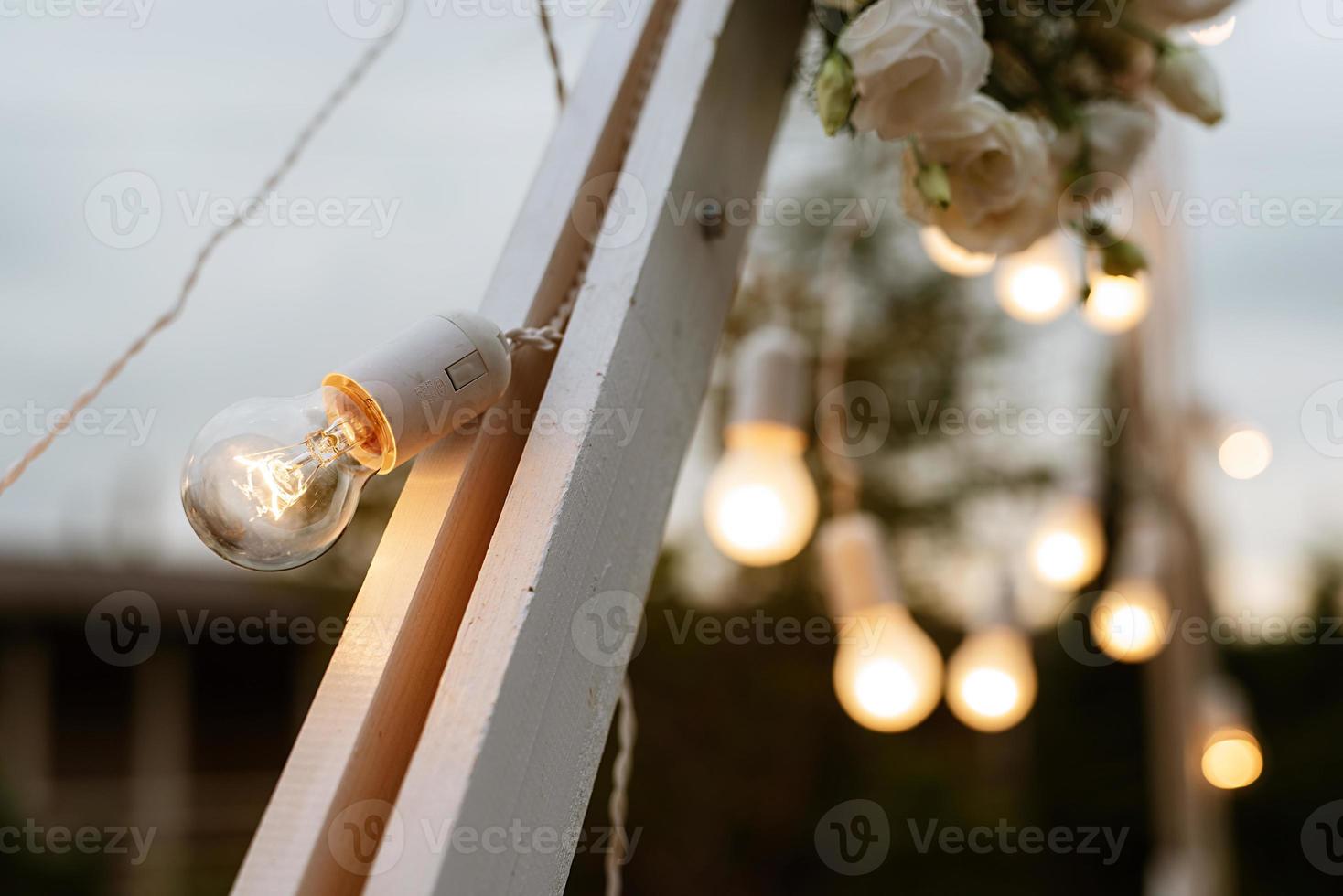 atmospheric warm light bulbs wrapped photo