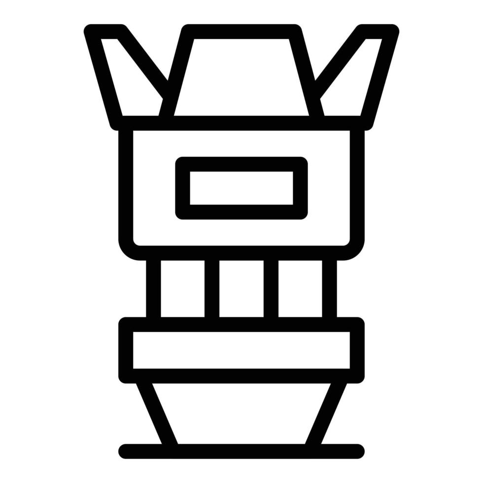 Camera lens icon outline vector. Photo studio vector