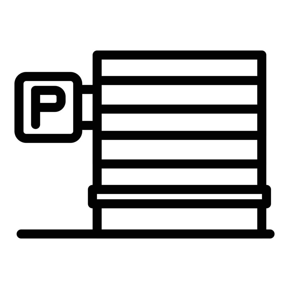 Parking place icon outline vector. Vehicle zone vector