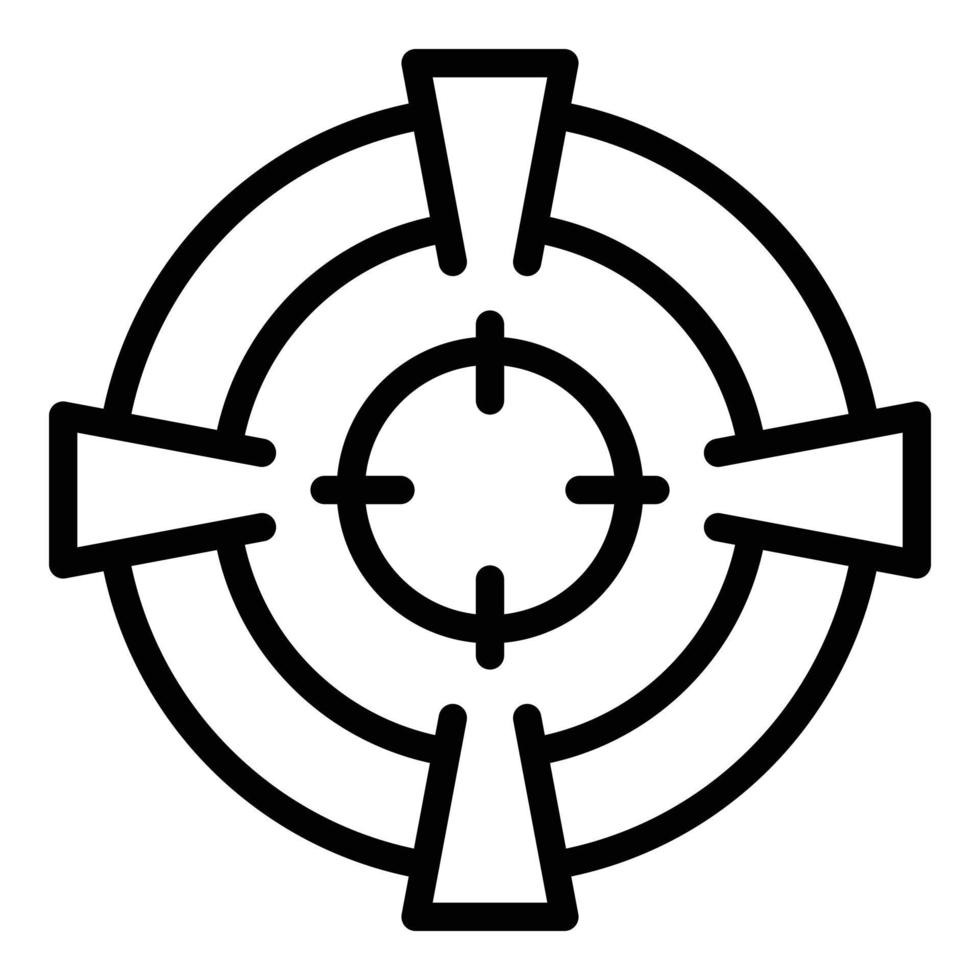 Promotion target icon outline vector. Special public vector