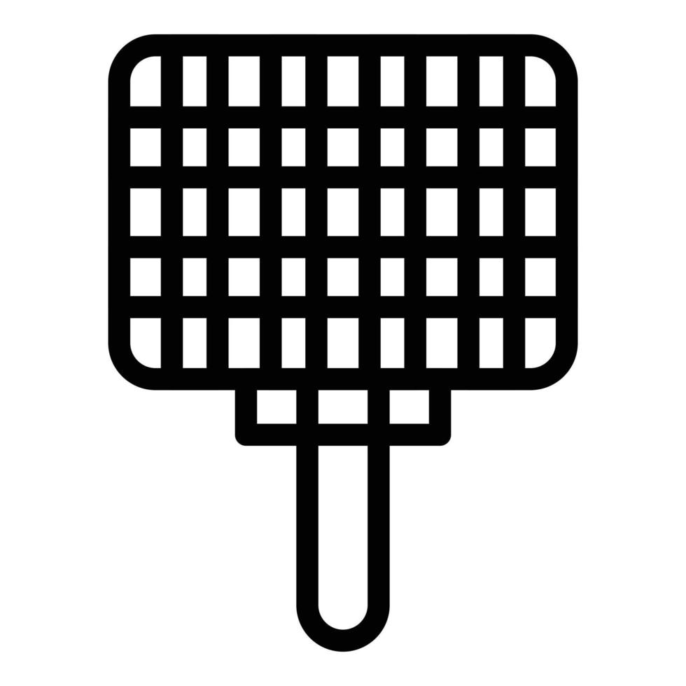 Grill handle icon outline vector. Food cook vector