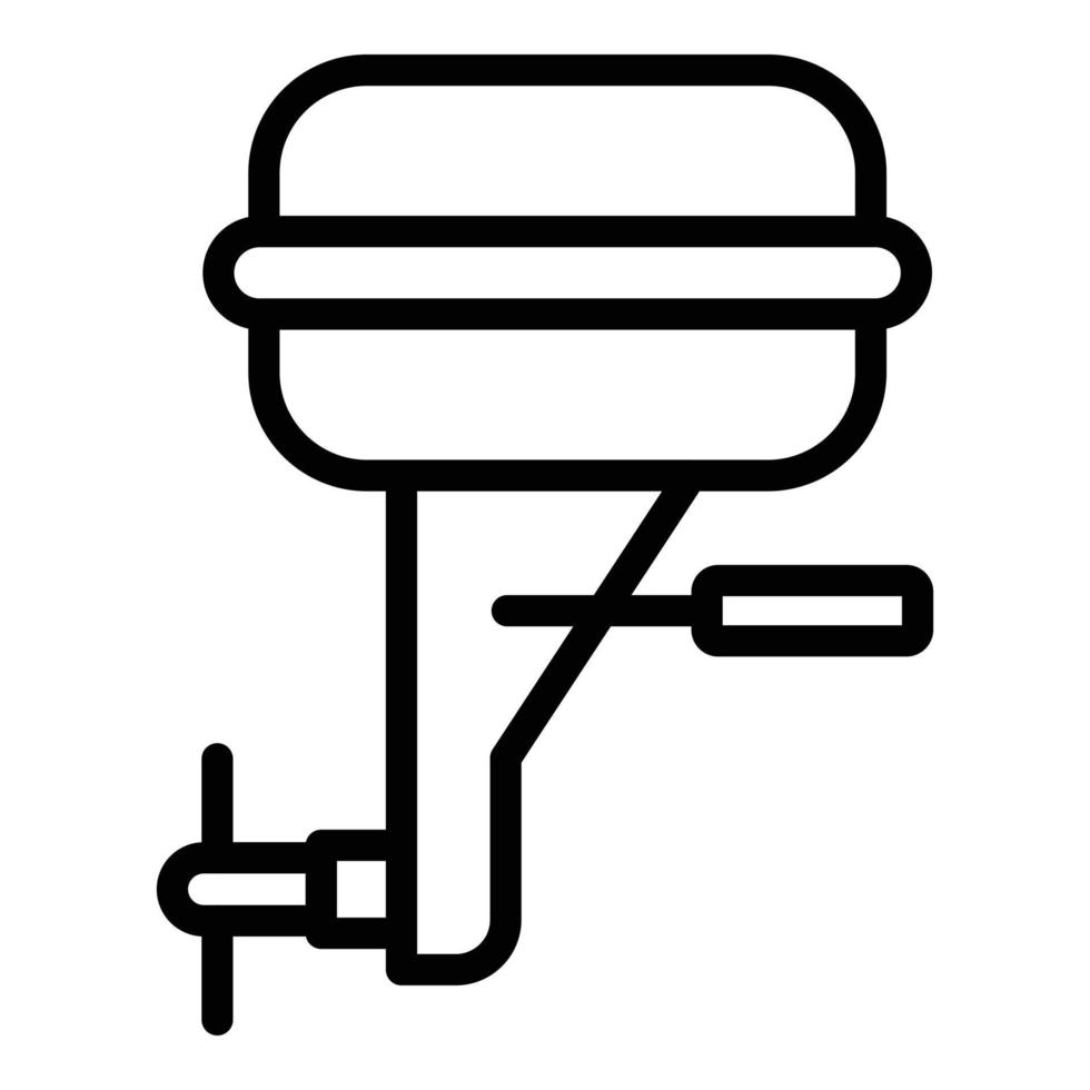 Angler motorboat icon outline vector. Motor outboard vector