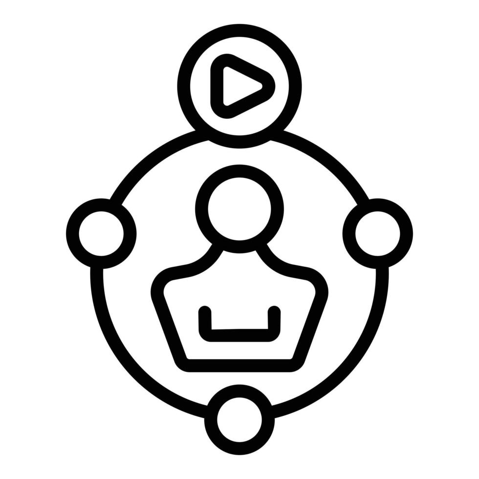 Video conference group icon outline vector. Computer web vector