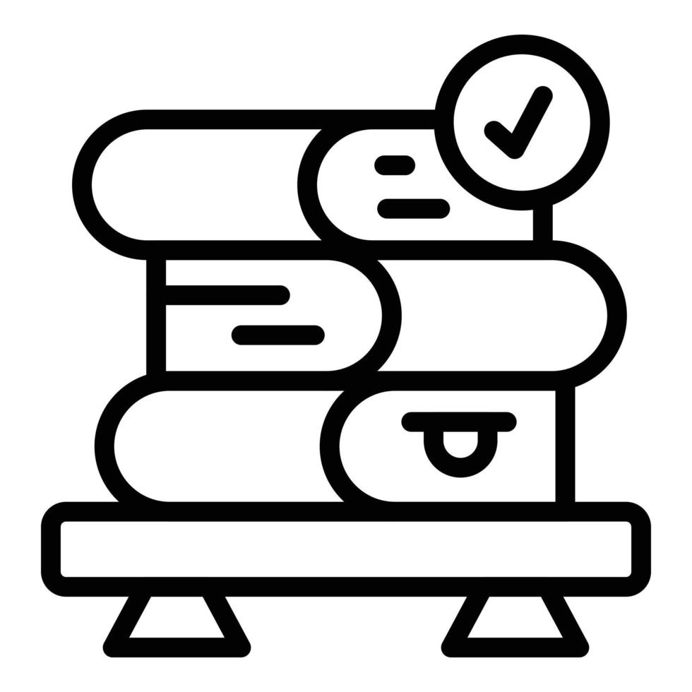 Student book stack icon outline vector. Education study vector
