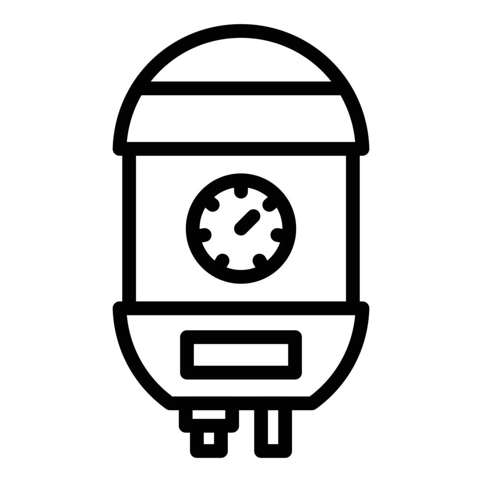 Gas boiler burner icon outline vector. House heater vector