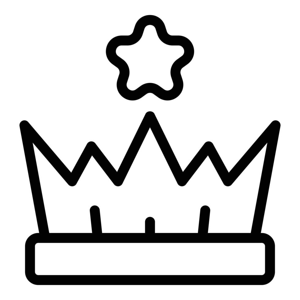 Crown prize icon outline vector. Draw lottery vector