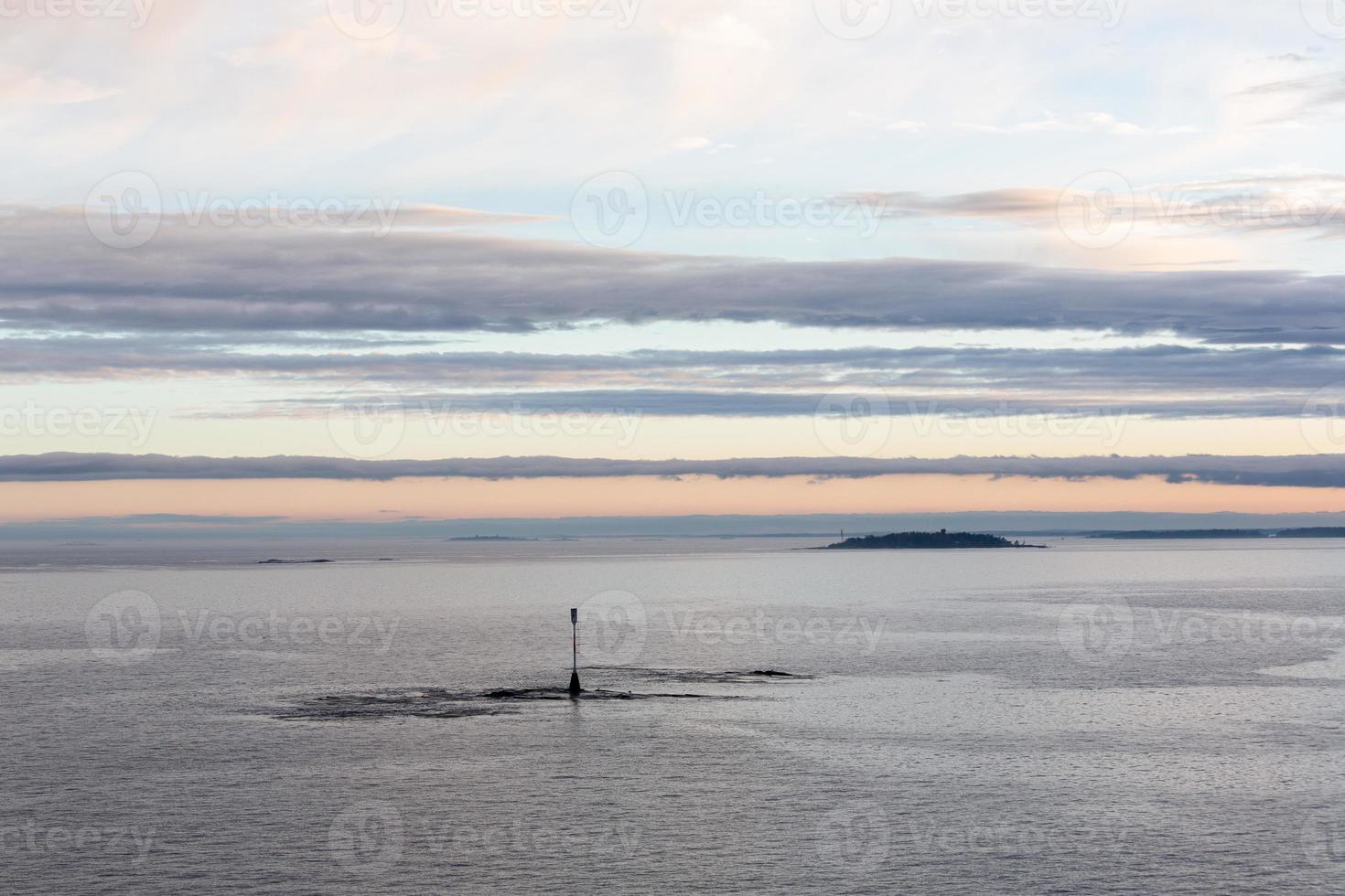 Cloudy Sea Views of the Baltic Sea at Sunrise photo