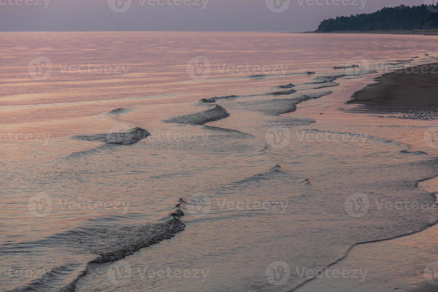 Sunset Colors in the Sea Water photo