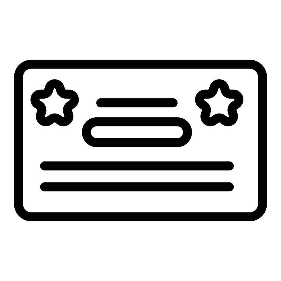 Sweepstake ticket icon outline vector. Draw lottery vector