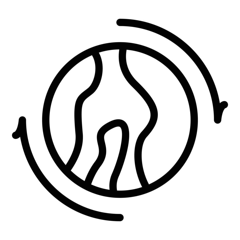 Tourism globe icon outline vector. World travel vector