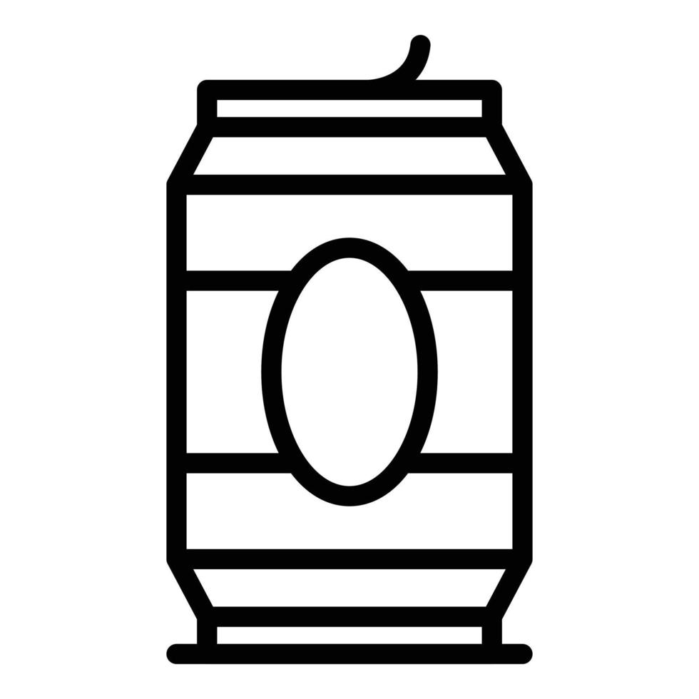 vector de contorno de icono de lata de cerveza. tanque de cervecería