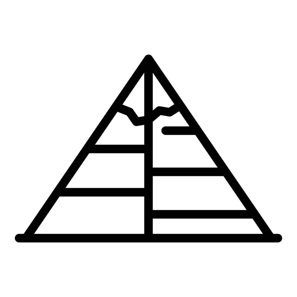Giza pyramid icon outline vector. Ancient egypt vector
