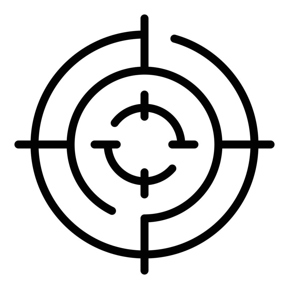 Job target icon outline vector. Busy office vector